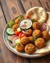 كرات الفلافل المقرمشة مع صوص الطحينة falafel