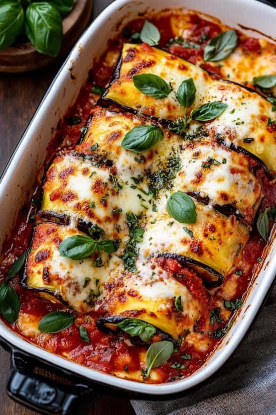 باذنجان بالجبن والبشاميل بالطريقة التركية Oven-baked eggplant