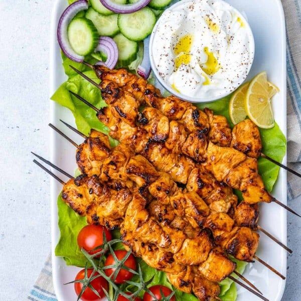 مشاكيك دجاج مع خبز Grilled skewer