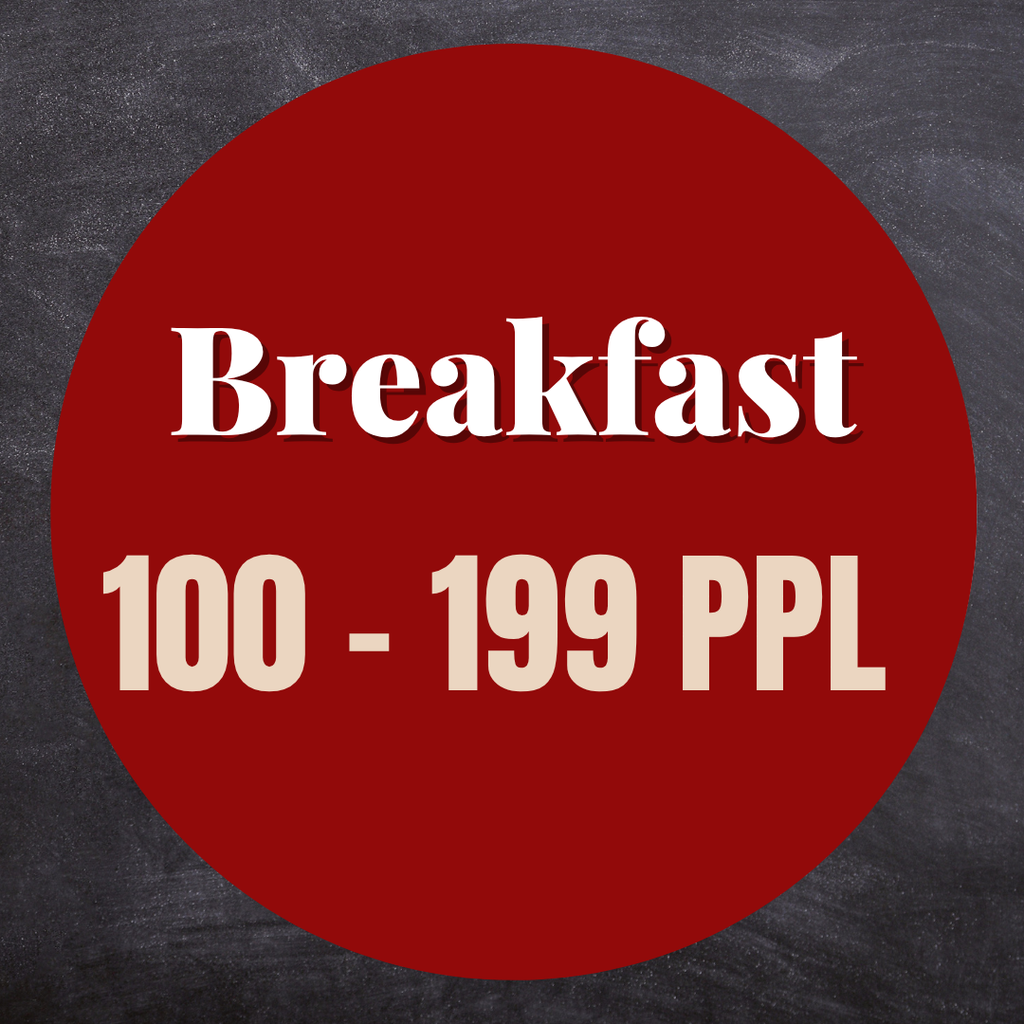 عدد الضيوف: 100 – 199 شخصًا Guests: 100 – 199 people