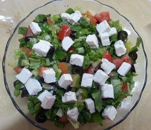 Greek salad, سلطة يونانية