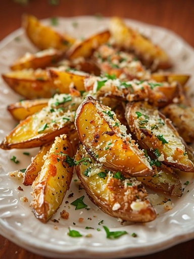 بطاطا مشوية مع الأعشاب وجبن الشيدر  Roasted potatoes