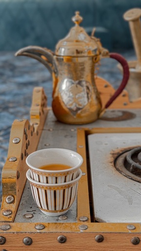 قهوة عربية بالزعفران Arabic Coffee with Saffron